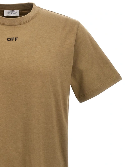 Shop Off-white T-shirt 'off Stitch' In Green