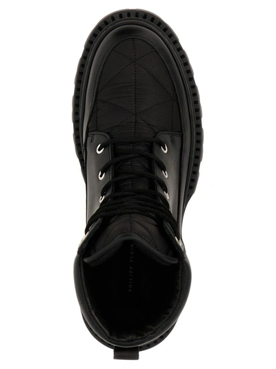 Shop Philipp Plein Logo Ankle Boots In Black