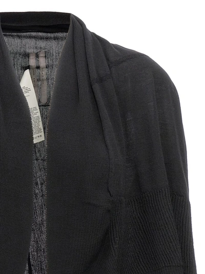Shop Rick Owens Cardigan 'medium Wrap' In Black
