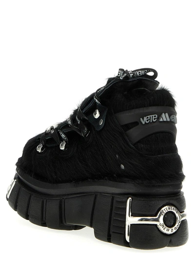 Shop Vetements 'platform'  X New Rock Sneakers In Black