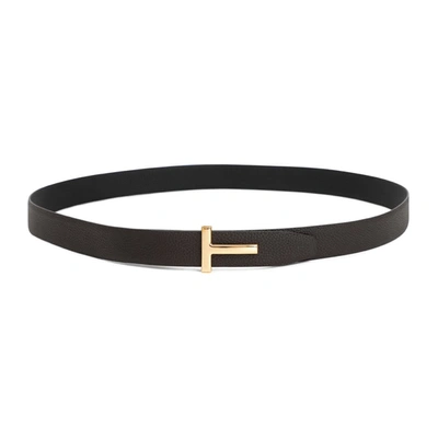 Shop Tom Ford Leather Belt In Brown