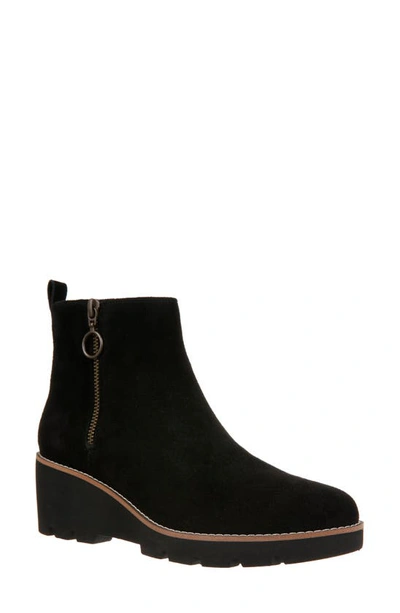 Vionic Hazal Womens Suede Wedge Booties In Black