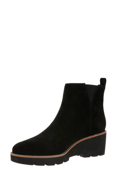 Vionic Hazal Womens Suede Wedge Booties In Black