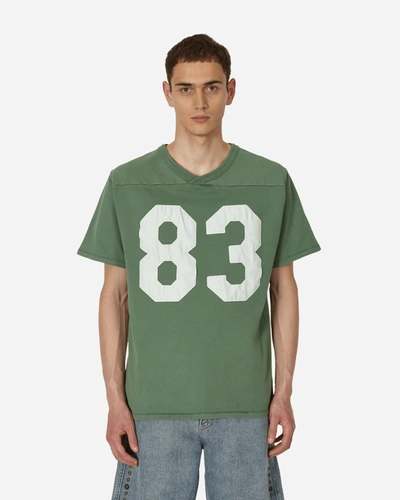 Shop Erl Football V-neck T-shirt In Green