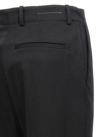 Shop Mm6 Maison Margiela Stitching Flared Pants In Black