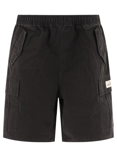 Shop Stussy "cargo Beach" Shorts In Black