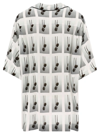 Shop Palm Angels "mirage Bowling" Shirt In White