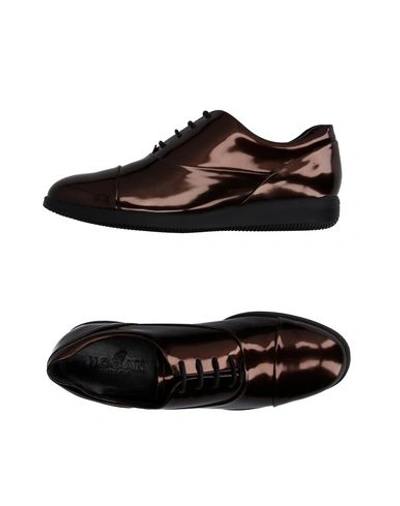 Hogan Lace-up Shoes In Brown
