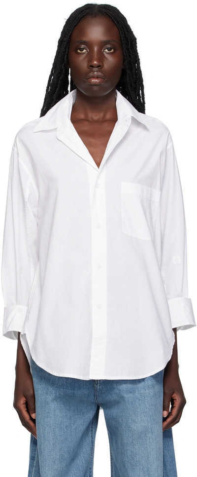 Shop Citizens Of Humanity White Kayla Shirt In Optic White
