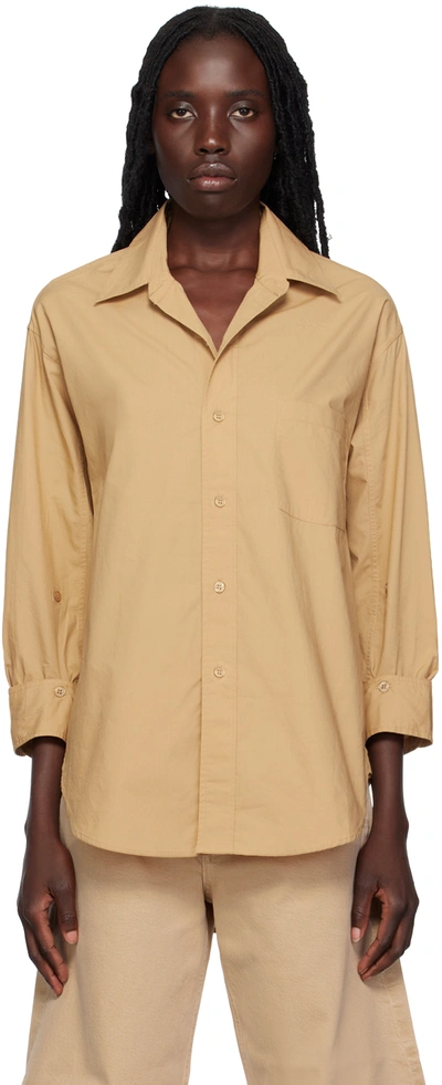 Shop Citizens Of Humanity Beige Kayla Shirt In Incense (khaki)
