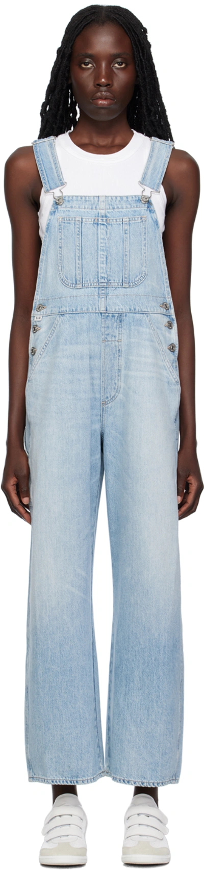 Shop Citizens Of Humanity Blue Jodie Denim Overalls In Scenic