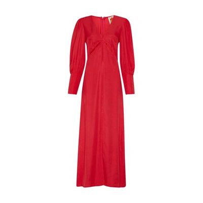 Shop Farm Rio Long Sleeve Maxi Dress In Red