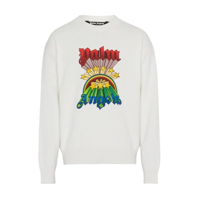 Shop Palm Angels Rainbow Sweater In Butter_multi