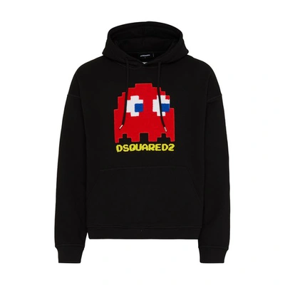 Shop Dsquared2 Pac-man Hercalina Fit Hoodie In Black