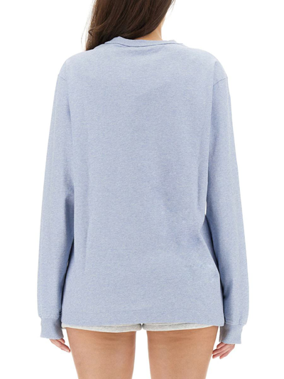 Shop Alexander Wang Sweatshirt With Logo In Blue