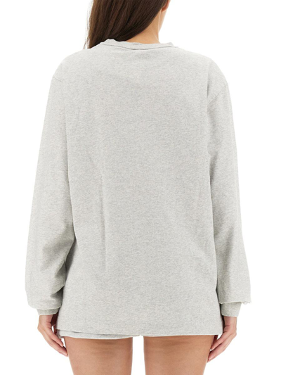 Shop Alexander Wang Sweatshirt With Logo In Grey