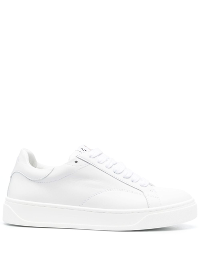 Shop Lanvin White Ddb0 Leather Sneakers