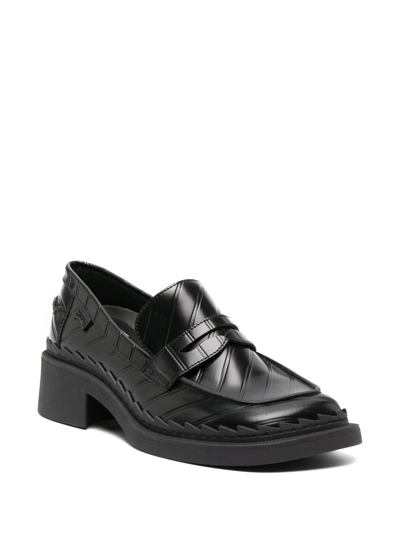 Shop Camper Taylor 45mm Leather Loafers In Black