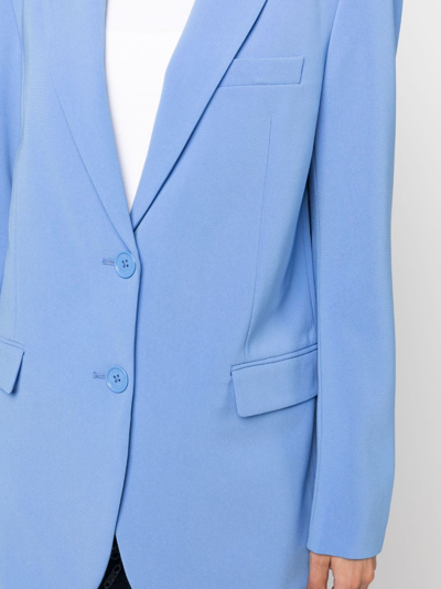 Shop Michael Michael Kors Notched-lapels Single-breasted Blazer In Blue