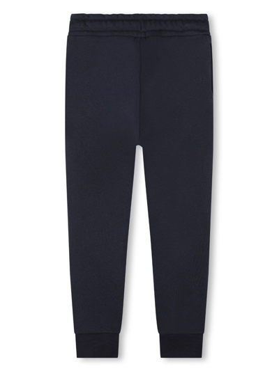 Shop Bosswear Logo-print Cotton-blend Track Pants In Blue