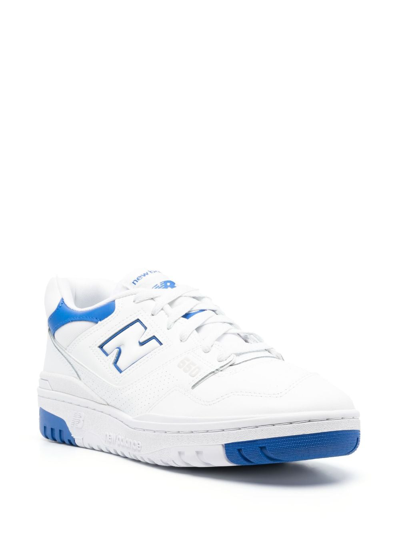 Shop New Balance 550 Panelled Leather Sneakers In White