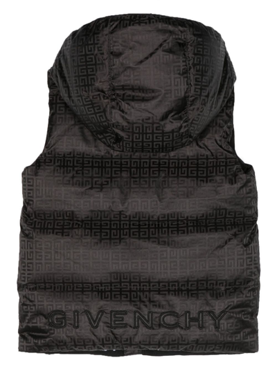 Shop Givenchy Embroidered-logo Padded Gilet In Black
