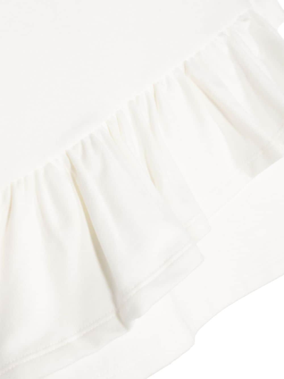 Shop Moschino Teddy Bear Ruffled Dress In White