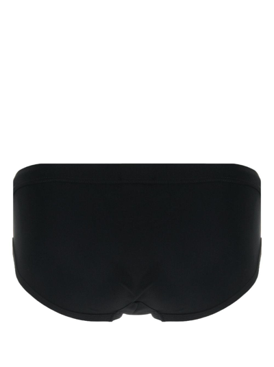 Shop Dolce & Gabbana Logo-plaque Swim Trunks In Black