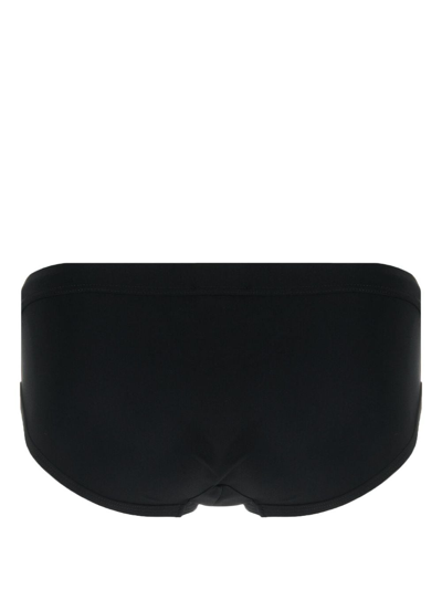 Dolce & Gabbana Logo-plaque Swim Trunks In Black