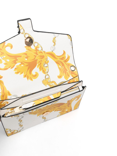 Shop Versace Jeans Couture Baroque-print Cross Body Bag In White