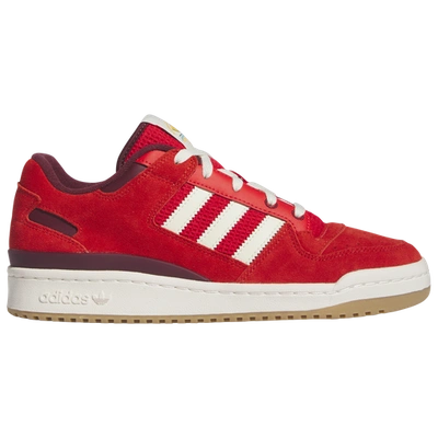 Shop Adidas Originals Mens  Forum Low Cl In Off White/red/tan