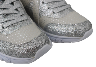 Shop Plein Sport Polyester Runner Jasmines Sneakers Women's Shoes In Silver