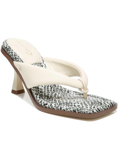 Shop Circus By Sam Edelman Skeet Womens Faux Leather Flip Flop Thong Sandals In Silver