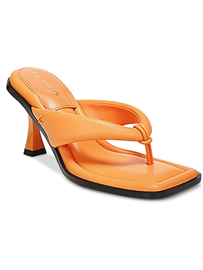 Shop Circus By Sam Edelman Skeet Womens Faux Leather Flip Flop Thong Sandals In Orange