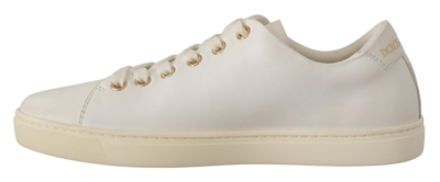 Shop Dolce & Gabbana Leather   Heart Sneakers Women's Shoes In White