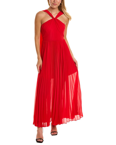 Amur Women's Peri Pleated Halter Gown In Red | ModeSens