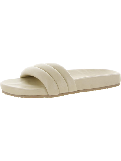 Seychelles Low Key Womens Leather Ribbed Slide Sandals In Multi