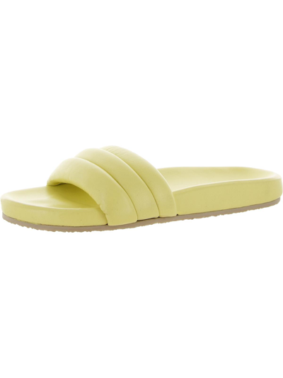 Seychelles Low Key Womens Leather Ribbed Slide Sandals In Multi