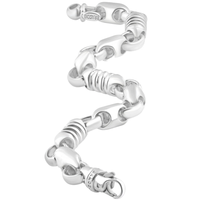 Pompeii3 Men's Figaro 14k Gold (92gram) Or Platinum (172gram) 10.5mm Link Bracelet 9" In Multi