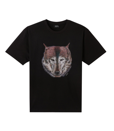 Shop Apc Wolf H T-shirt In Black