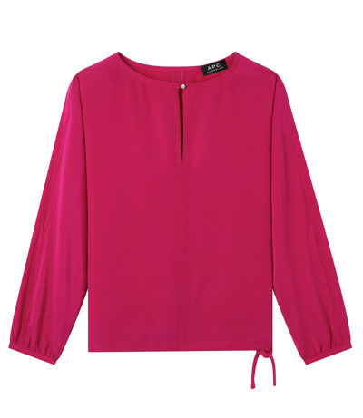 Shop Apc Marion Blouse In Pink