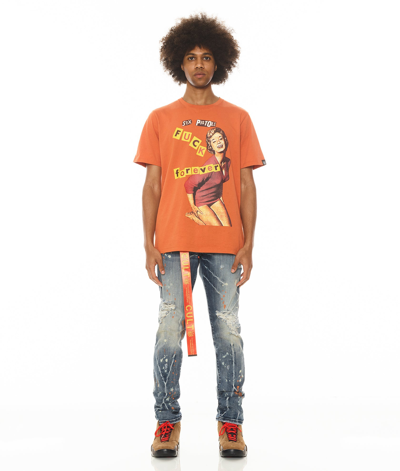 Cult Of Individuality Short Sleeve Crew Neck Tee "f**k Forever" "sex Pistols" In Multi