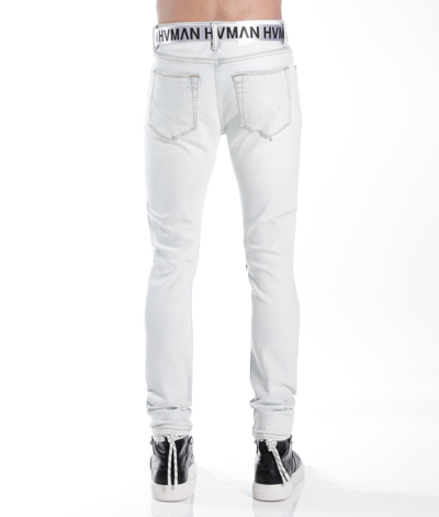 Shop Hvman Strat Super Skinny Fit Jean W/white Belt In Multi