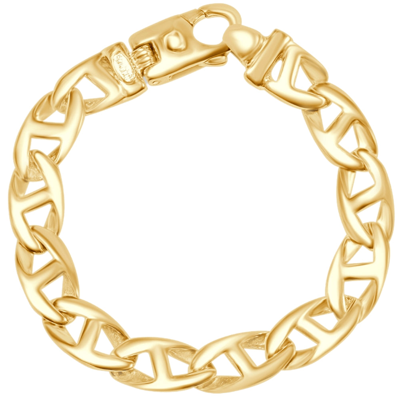 Pompeii3 Men's Marine Link 14k Gold (42gram) Or Platinum (68gram) 10.5mm Bracelet 8.75" In Silver
