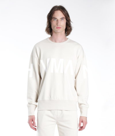 Shop Hvman Crew Sweatshirt In White
