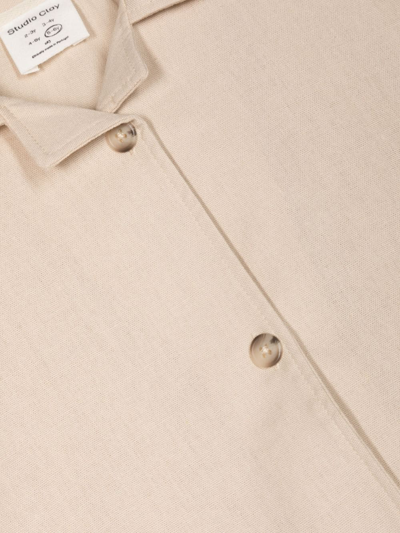Shop Studio Clay Short-sleeve Buttoned Shirt In Neutrals