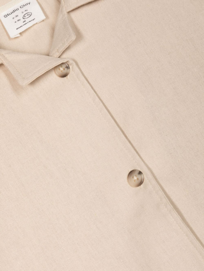 Studio Clay Short-sleeve Buttoned Shirt In Neutrals