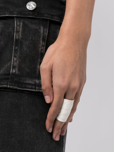 Detaj Bandage Wide-band Ring In White