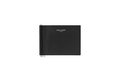 Saint Laurent Ysl Bill Clip Wallet - Black