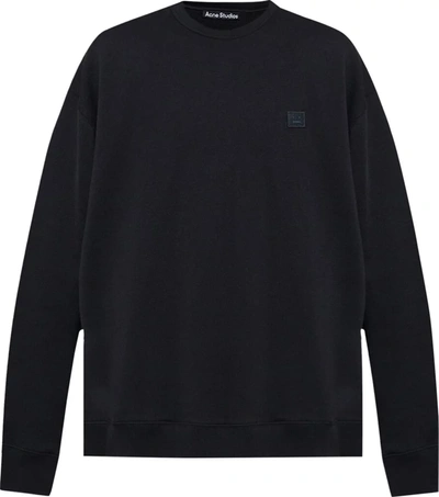 Shop Acne Studios Unisex Crew Neck Sweatshirt In Black